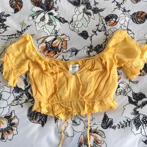 Privacy Please Off the Shoulder Crop Top